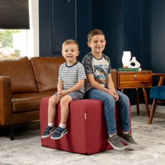 24" Square Foam Fabric Ottoman
