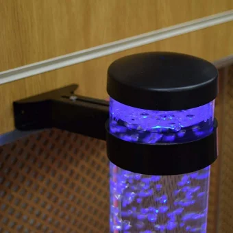 Playlearn's Extendable Wall Mounted Black Bracket for 4-in wide for Sensory Bubble Tubes