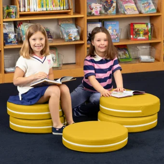 4" Thick Vinyl Floor Cushions Set of 3