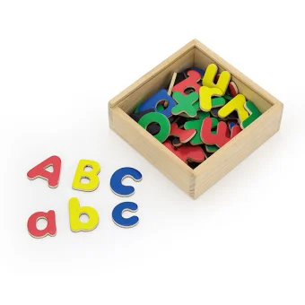 Magnetic Letters Set - 52 Pcs! Bright and colorful alphabet magnets | Playlearn