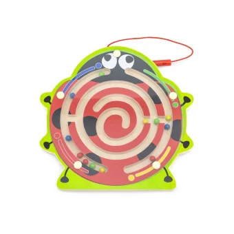 Playlearn's Magnetic Bead Trace Ladybug Maze Toy for Kids