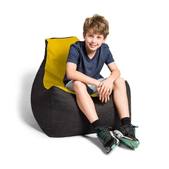 2-Tone Bean Bag Chair with Dark Denim Sides