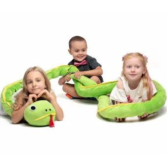 Playlearn's Weighted Plush Stuffed 13-ft Counting Huggable Snake