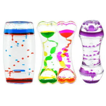 Variety Pack Liquid Timers - 3 Pack  | Motion Bubbler | Fidget & Sensory Toys | Playlearn