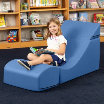 2-in-1 Convertible Vinyl Chair & Table