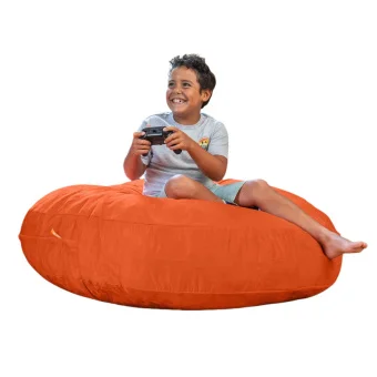 4 Ft Microsuede Bean Bag Chair and Crash Pad