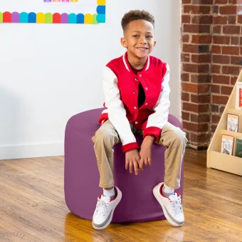 17" Modular Classroom Pouf Bean Bag Seat