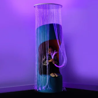 Round Fiber Optic Curtain - 100 Tails | Visual Stimulation | Sensory Room Equipment | PlayLearn