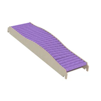 Playlearn's Wave Foam Roller Slide | Wooden Indoor Climbing Wall Accessories | Sensory Room Equipment