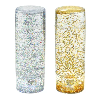 Glitter LED Calm Down Jar -  2 Pack | Liquid Motion Bottle | Focusing and Relaxing Tool | Fidget & Sensory Toys | Playlearn 