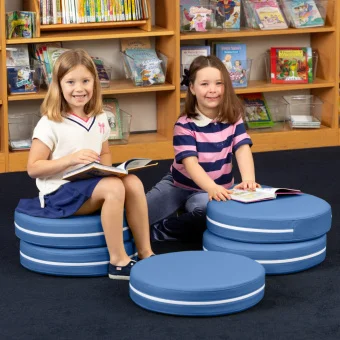 7" Thick Vinyl Floor Cushions Set of 3