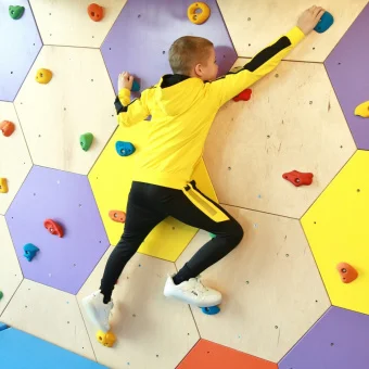 Playlearn's Honeycomb Rock Climbing Wall for Kids | Sensory Therapy Gym 