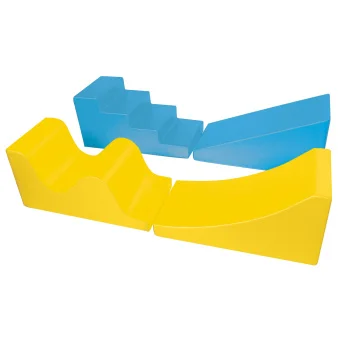 Playlearn's Soft Play Steps and Slide for Kids | Color Yellow and Blue