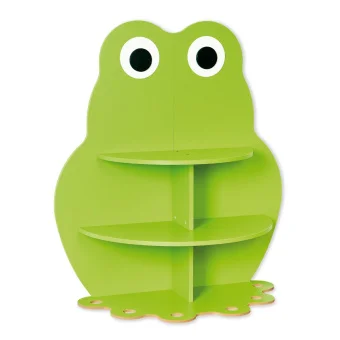 Playlearn's Green Design Frog Shelf Organizer for Kids
