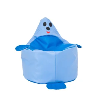 Playlearn's Blue Seal Soft Beanbag Chair for Kids