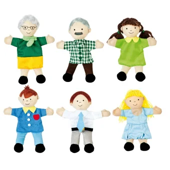 Playlearn's Family Set of Puppets Toys for Kids