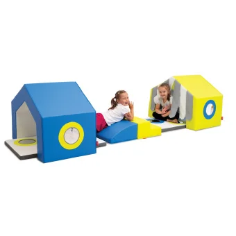 Playlearn's Soft Play Sensory Obstacle Course with Playhouses and Mirrors for Kids