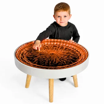 Bubble Table with Color Changing LED Lights and Remote Control