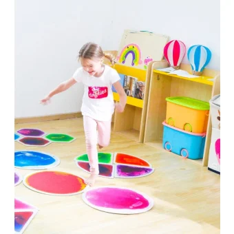 Liquid Floor Tiles - Triangle - 6 Pack | Sensory Tiles | Sensory Room Equipment | Playlearn