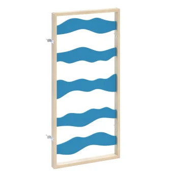 Playlearn's Blue Wave Ladder Gym-Style Climbing Wall Panel System for Kids