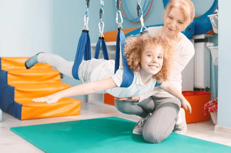 Children playing with sensory toys
