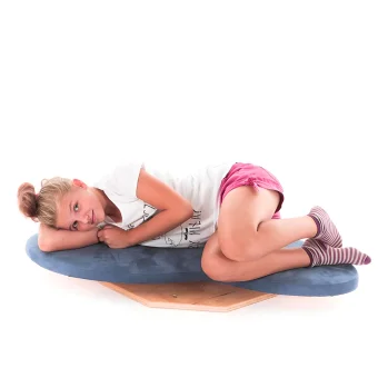 Playlearn's Large Sensory Rotating Skateboard - Bean Shaped for Kids | Indoor Gym Equipment