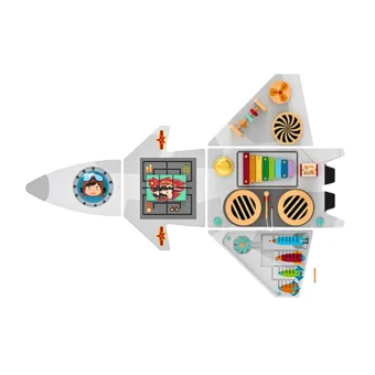 Playlearn's Rocket-Themed Sensory Activity Wall Play Board