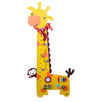 Playlearn's Wall-Mounted Giraffe Growth Chart and Activity Board