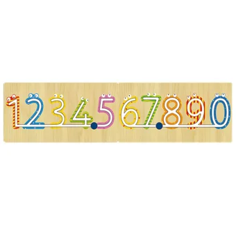 Wooden Number Path Tracing Tactile Board