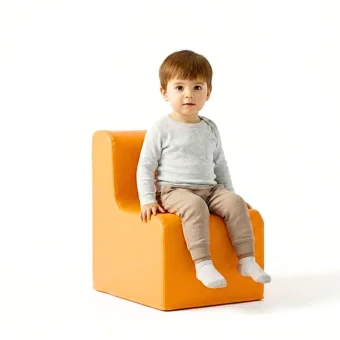Playlearn's Orange Soft Seating Armchair for Kids