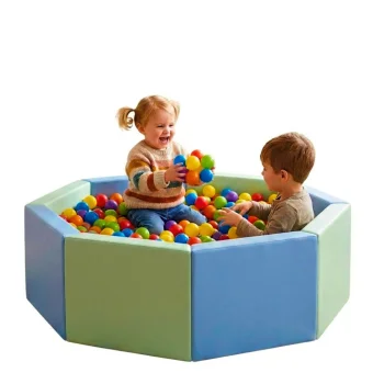Playlearn's Octagon Cushioned Collapsible Sensory Ball Pit for Kids Playground