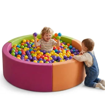 Playlearn's Round Collapsible Ball Pit | Sensory Room Equipment for Kids