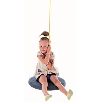 Playlearn's Blue Padded Sensory Disk Swing for Kids | Sensory Gym Equipment