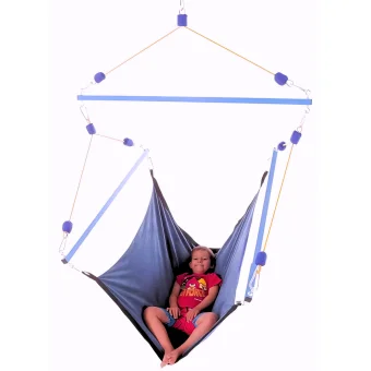 Playlearn's Blue Hammock Sensory Swing for Kids | Sensory Gym Equipment
