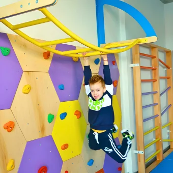 Playlearn's Curved Monkey Bars for Kids | Sensory Indoor Gym