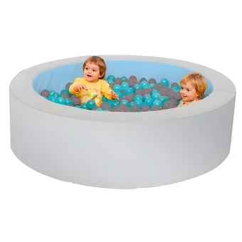 Playlearn's Round Soft Play Gray Ball Pit for Kids | Sensory Playground