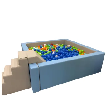 Playlearn's Extra Large Ball Pit with Steps and Slide - Ultimate Kids Playground
