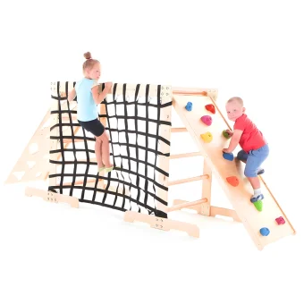 Playlearn's Medium Wooden Therapeutic Climbing System for kids | Indoor Sensory Gym Equipment