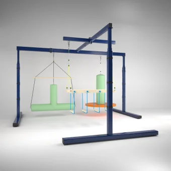 Playlearn's T-Shape Large Suspension Steel Swing Frame | Sensory Gym Equipment