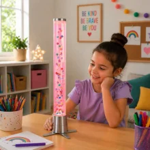 Playlearn's Color Changing Bubble Tube with Balls for Kids| Sensory Soothing Lamp | Calming Lamp | Anxiety Relief Lamp